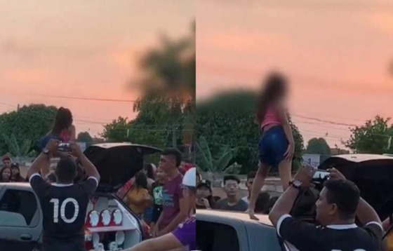 Criança Vira Atração No Baile Funk Ao Dançar Em Cima De Carro Vídeo 