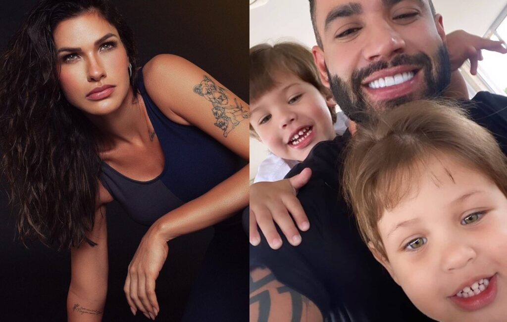 Andressa, Gusttavo e os filhos