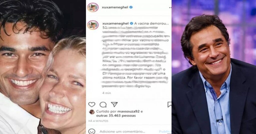 Xuxa pede orações para Luciano Szafir, pai de sua filha, que está internado com covid-19