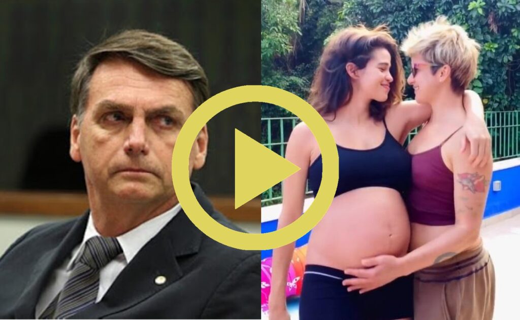 Vídeo: Grávida de 6 meses, Nanda Costa dança agarradinha com esposa e manda indireta para Bolsonaro