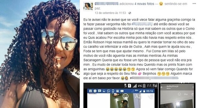 Mulher trai namorado e posta fotos com outro em motel no seu perfil “eu te avisei”